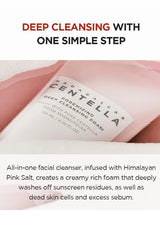 Centella Asiatica deep cleansing foam packaging with text about its benefits.