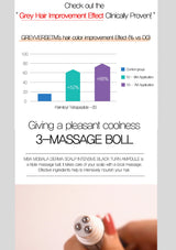 Advertisement for a hair product with a bar graph and text about hair color improvement.