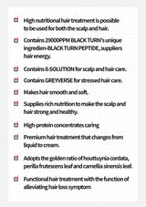 Text detailing the features and benefits of a high nutritional hair treatment product.