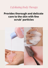 Flaner Snowberry Sorbet Glow Body Scrub with packaging on a pink background