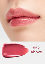 Lipstick swatch labeled '552 Above' on a white background