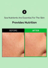 Before and after comparison of a nose with text about waste discharge effect.