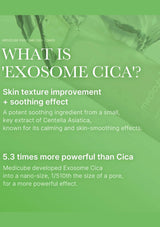 Green background with text about Exosome Cica and its benefits