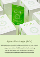 Green Fitany package surrounded by white boxes on a light green background