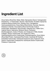 Ingredient List with whit background