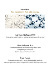 Product packaging with key ingredients and their functions on a white background