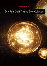 24K Real Gold Thread Gold Collagen with a dark background