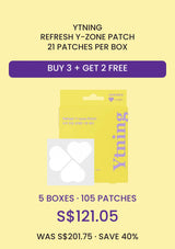 YTNING Refresh Y-zone Patch buy 3 + get 2 free, 5 boxes with 105 patches for S$121.05, usual S$201.75