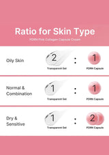 Pink container with pearl-like beads and a spoon on a white background