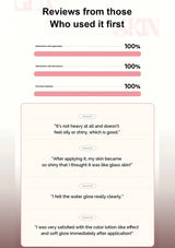 Product review chart with positive feedback on a white background