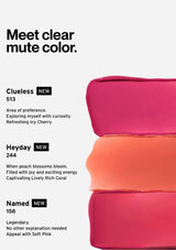 Color swatches with text describing color names and descriptions on a white background