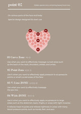 Vely Vely Gua Sha Massager size information on various parts of the face and body