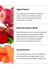 Flaner ABC Gelato Pore Mask with pink packaging and red apple slice on a light blue background