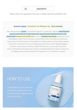 Product packaging with text on ingredients and usage instructions, featuring a blue background.