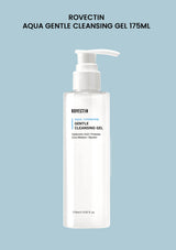 Rovectin Aqua Gentle Cleansing Gel 175ML bottle on a light blue background