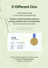 Advertisement for 5-Different Cica with text and a patent certificate on a light green background.