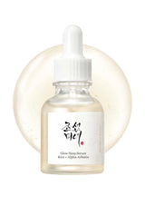 Glow Deep Serum bottle with dropper on a white background