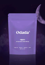Odada product packaging with a moon in the background
