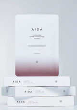 Stack of AIDA V-Collagen Power Lifting Mask boxes on a light gray background