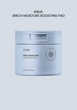 Anua Birch Moisture Boosting Pad container on a light blue background