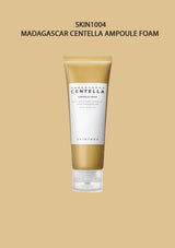 Skinfood Madagascar Centella Ampoule Foam tube on a beige background