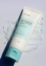 Tube of IUNIK Beta-Glucan Daily Moisture Cream on a light gray background