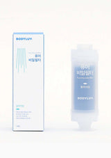 BODYLUV Fun Vena Milk Filter shown next to its white and light blue packaging box on a clean white background.