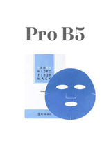 Blue facial mask with 'Pro B5' text on a white background