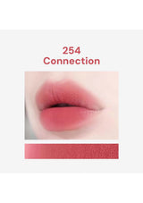 Close-up of lips with a connection number '254' displayed above.