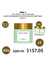 Promotional offer for Blanc Dubé Néborn Cell Deep Clean Spa Honey Mask with pricing and quantity details.
