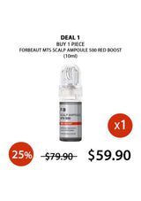 Promotional offer for a scalp ampoule with a price reduction displayed on a white background.