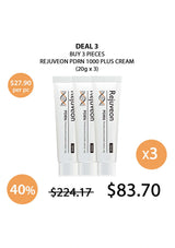 Promotional offer for Rejuvenon PDRN 1000 Plus Cream with pricing and quantity details.