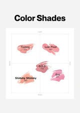 Color swatches labeled with names and numbers on a white background