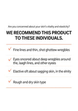 Product recommendation text for skin care issues on a white background