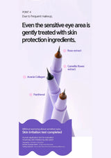 Cosmetic product with text about skin protection ingredients on a white background