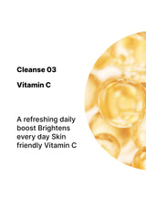 Product packaging with vitamin C solution and text on a white background