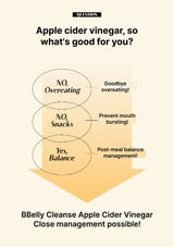 Diagram promoting the benefits of apple cider vinegar consumption with text on a beige background.