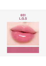 Lipstick swatch on lips with shade number 651 L.G.S.