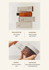Cosmetic packaging with eco-friendly features displayed on a white background