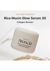 Arencia Rice Mucin Glow Serum 30 container on a light background