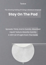 Moisture ampoule with text on a gray background