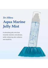 Dr. Althea Aqua Marine Jelly Mist bottle on a light blue background