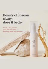 Beauty of Joseon skincare product with natural elements on a light background