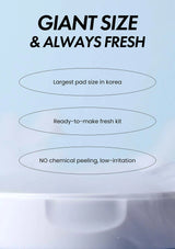 Promotional text about a product's features on a light blue background