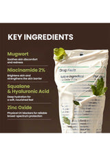 Product packaging with key ingredients listed on a brown background
