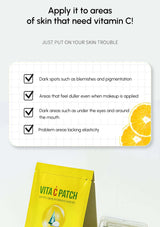 Vita C Patch packaging with application instructions on a white background
