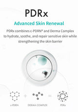 PDRx Advanced Skin Renewal product description with a white background and text.