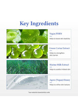 List of key ingredients with corresponding images and descriptions on a white background