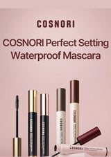 Cosnori mascara with different shades on a pink background