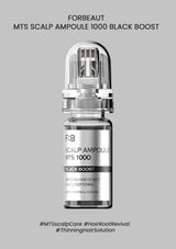 F:B Scalp Ampoule MTS 1000 Black Boost bottle on a gray background